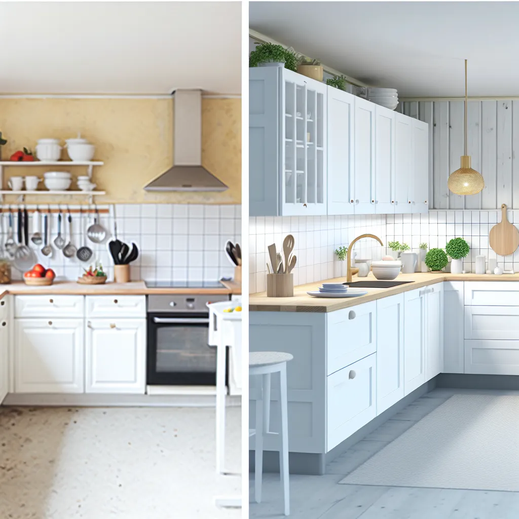 Kitchen transformation comparison